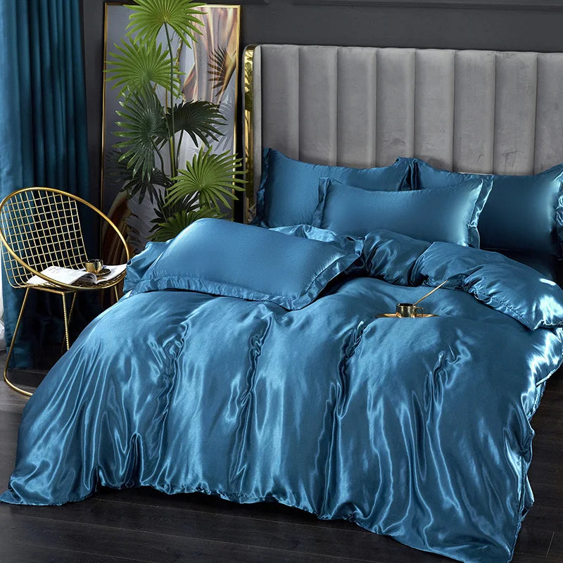 Luxurious Silk Bedding Ensemble: Elegance in Every Thread