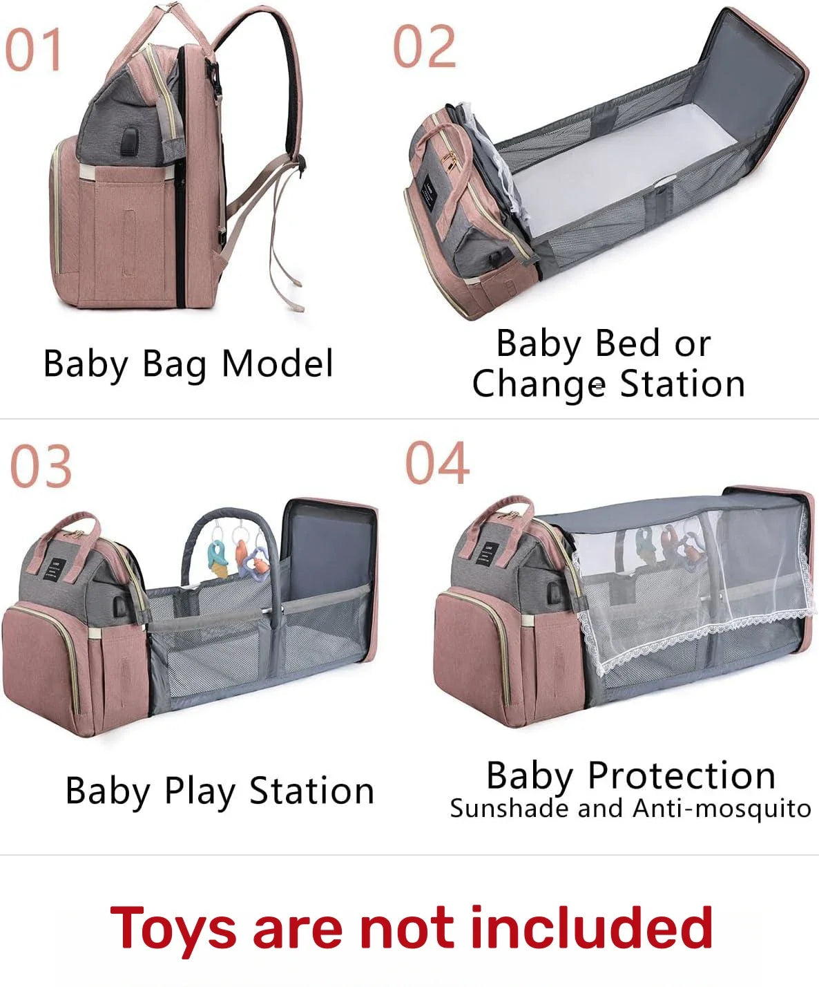 Sac à dos pour bébé avec lit pliable