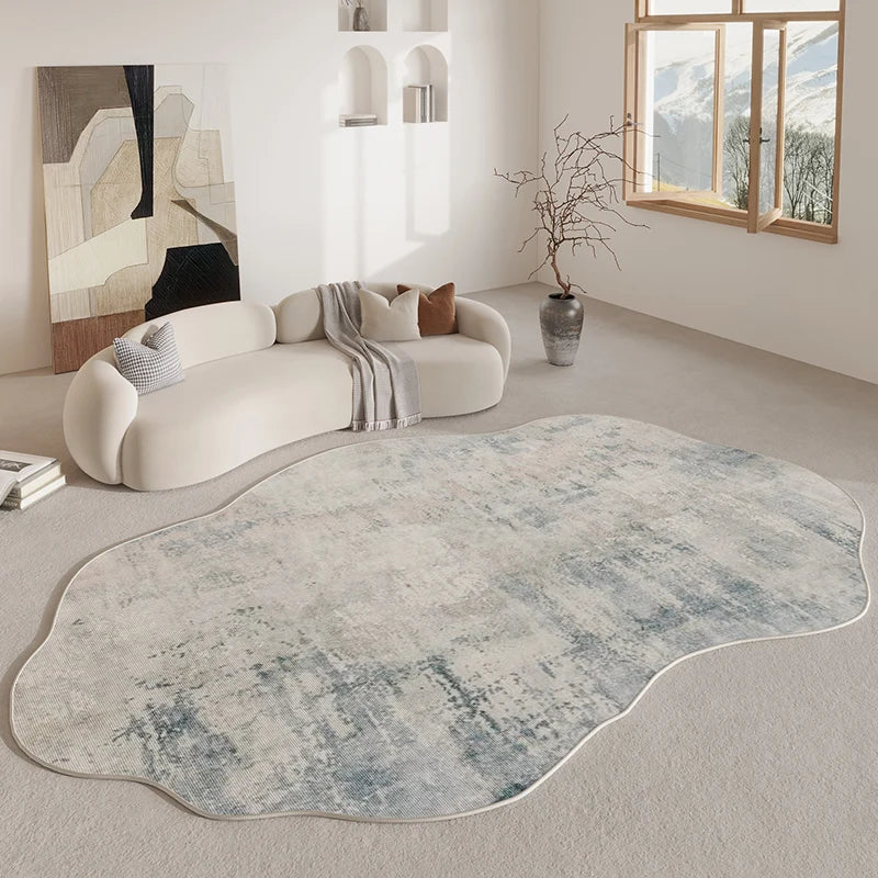 Tapis beige abstrait de style crème