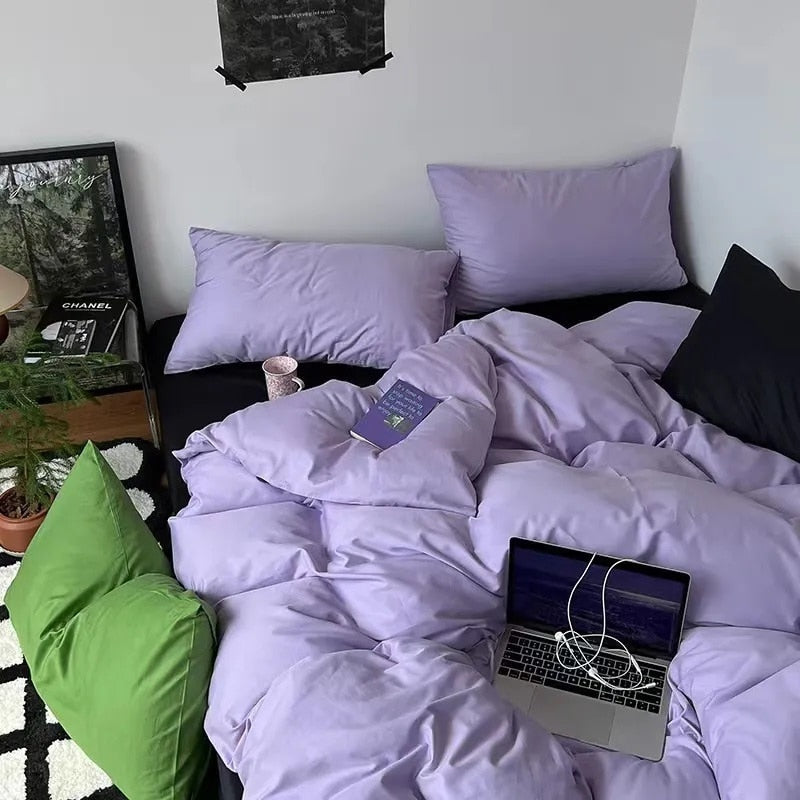 Ropa de cama nórdica princesa morada