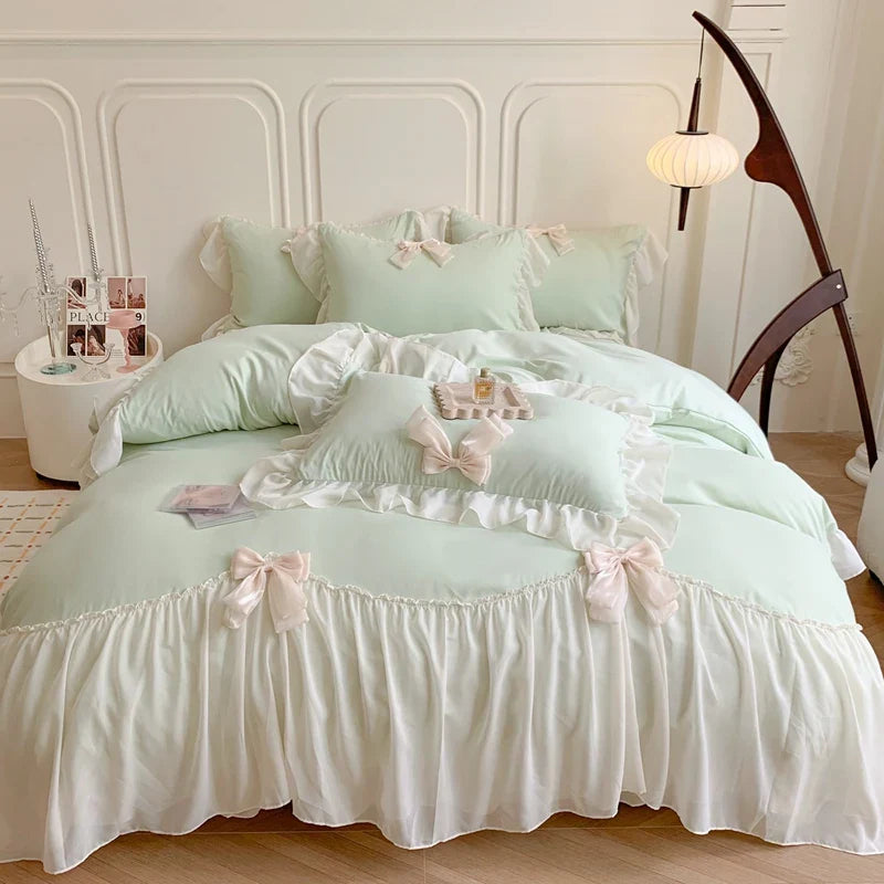 Chiffon Lace Romantic Bedding Set