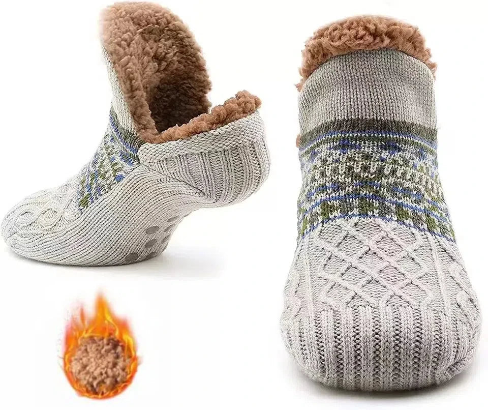 CozyStep antislip yoga- en sneeuwsokken | Warme unisex huispantoffels voor herfst en winter