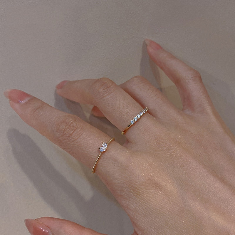 Dainty Crystal Rings