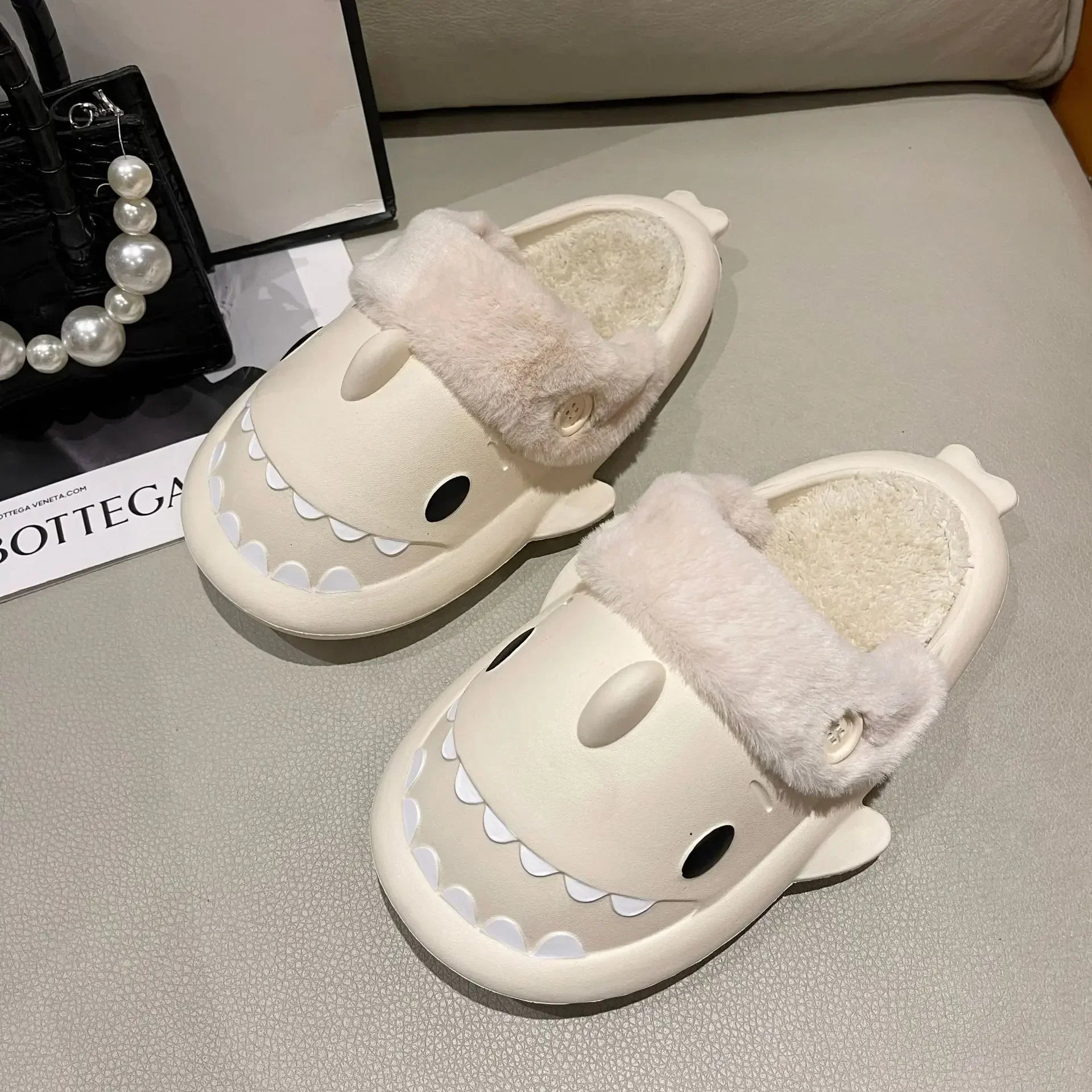 SharkSlides - Jolies pantoufles en coton