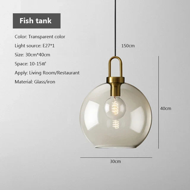 Lampe à suspension moderne en verre