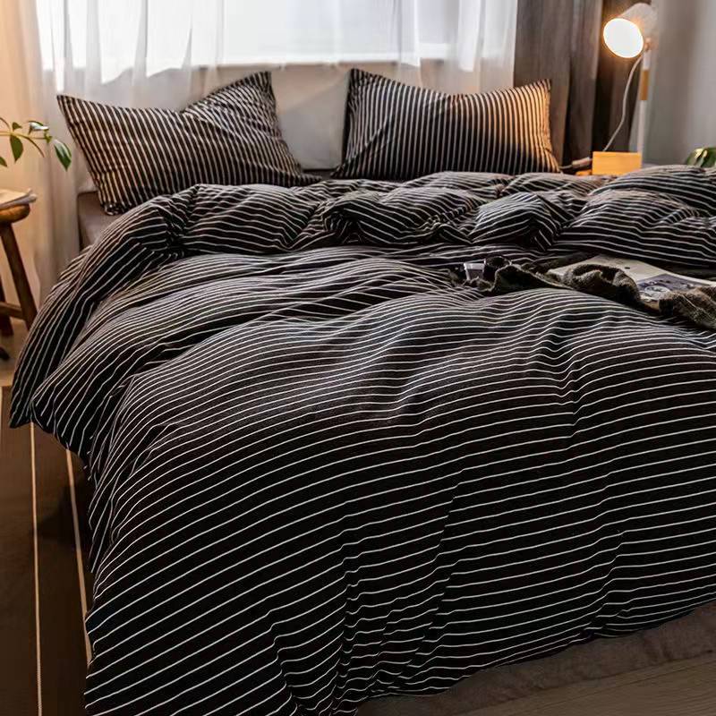 Colección de ropa de cama con estampado de cuadros suaves