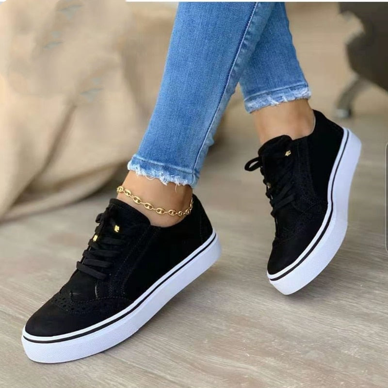 Ava - Orthopedic Elegant Black Sneaker sko