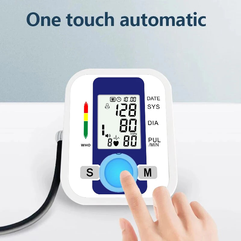 Automatic Arm Blood Pressure Monitor – Digital Tensiometer with LED Display