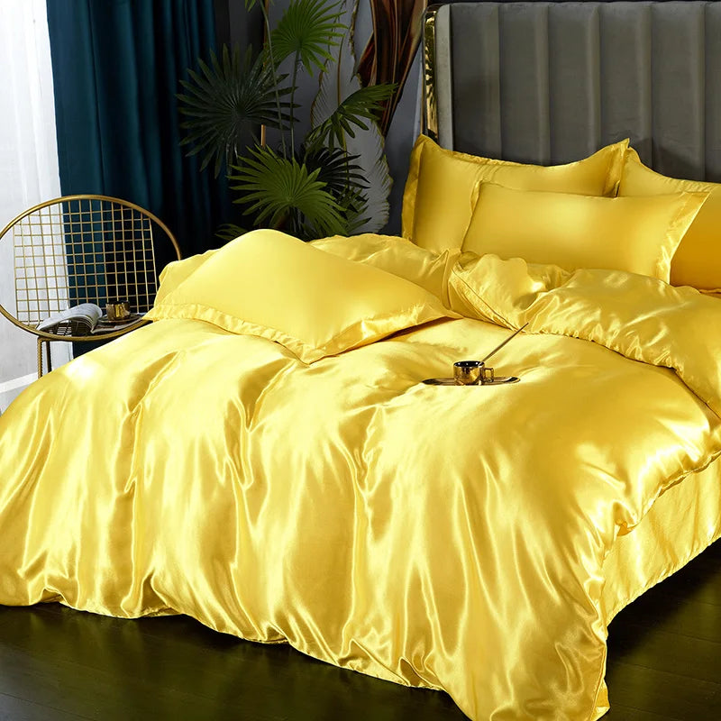 Luxurious Silk Bedding Ensemble: Elegance in Every Thread