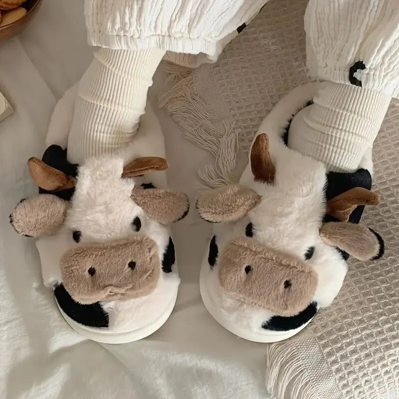 PlushCow - Pantofole invernali divertenti e comode