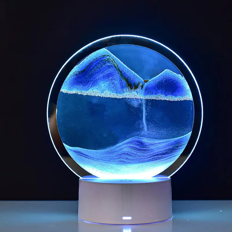 Creative Sand Lamp – Dekompression, Ljus Art