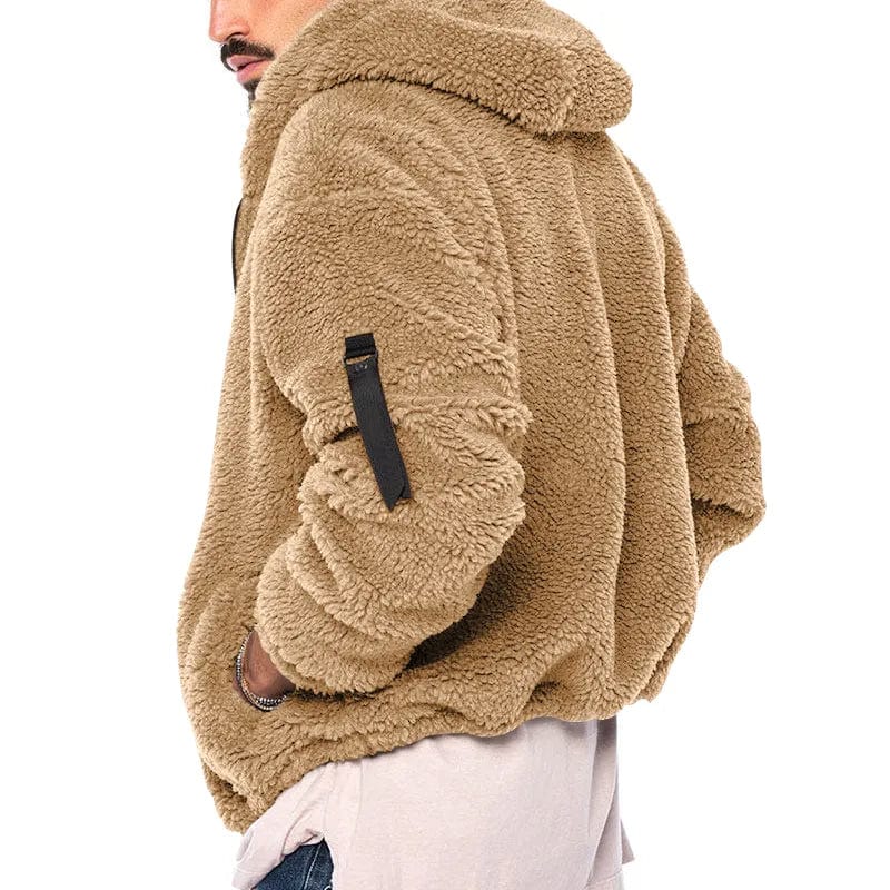 Niklas - Moderna giacca pullover in pile sherpa da uomo