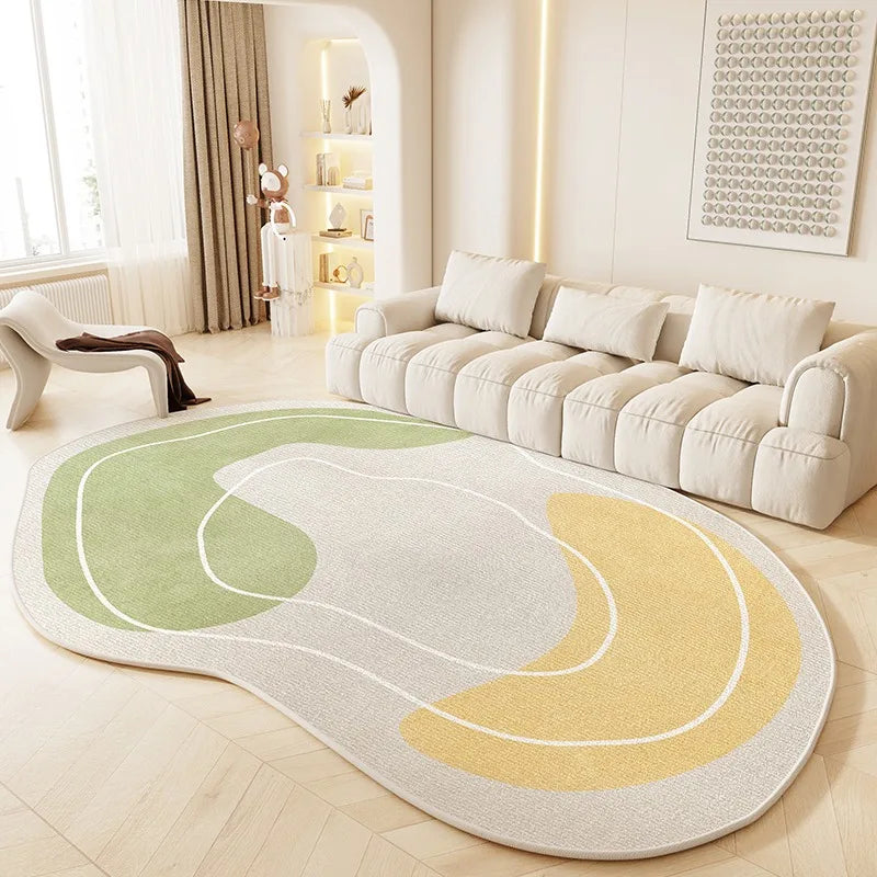 Tapis doux et moelleux en forme irrégulière Winnie – Tapis antidérapant confortable pour le salon et la chambre