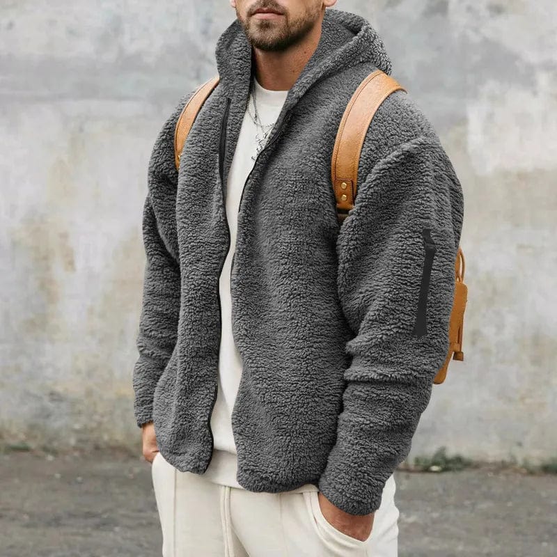 Niklas - Moderna giacca pullover in pile sherpa da uomo