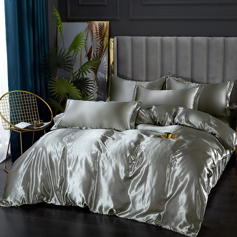 Luxurious Silk Bedding Ensemble: Elegance in Every Thread