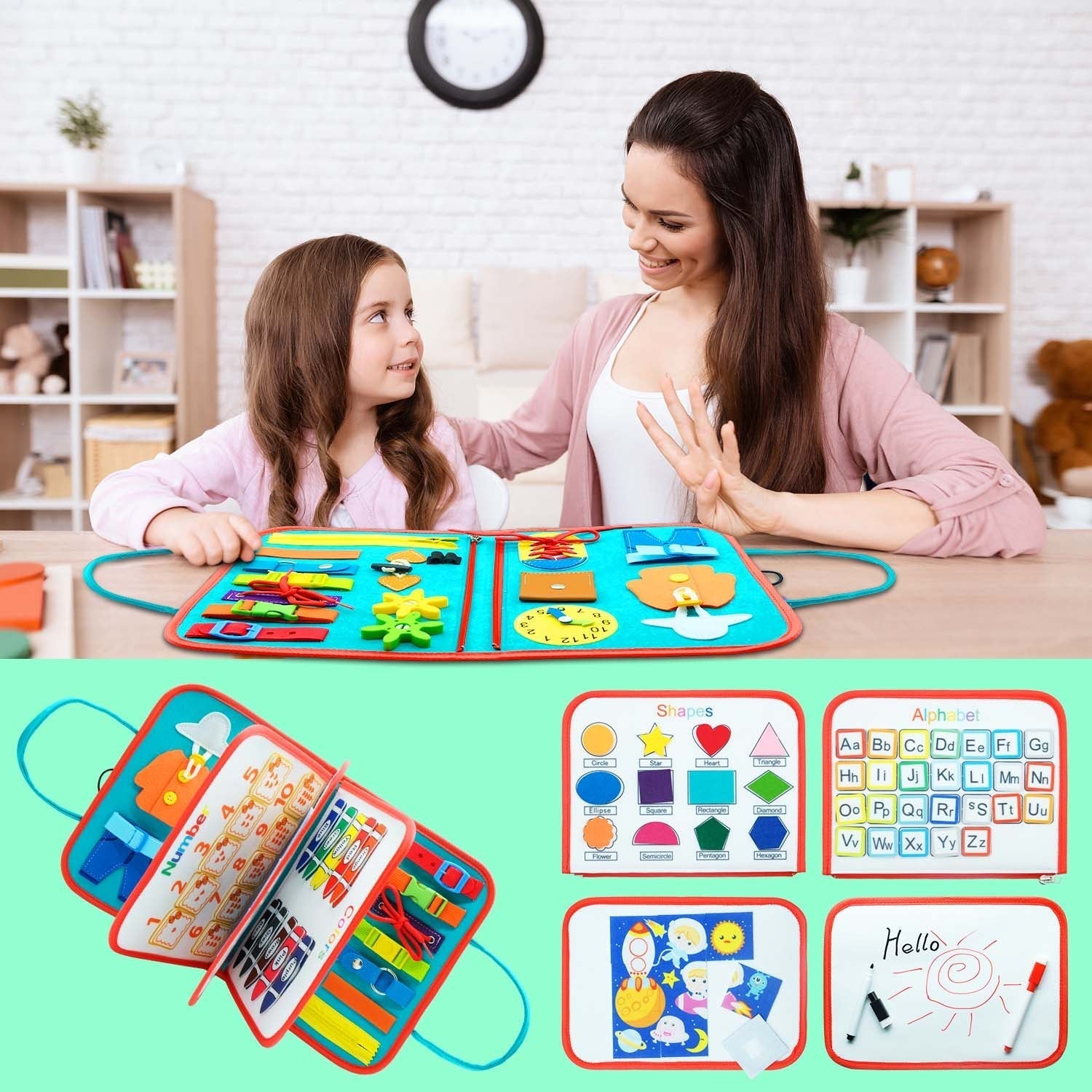 Sensory Book Board™ - Tutki ja opi - Montessori Sensory kirja oppimiseen