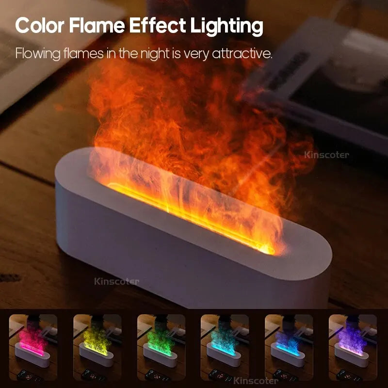 Lily FlareMist USB Flame Diffuser - 7 Color LED Aromatherapy Air Purifier