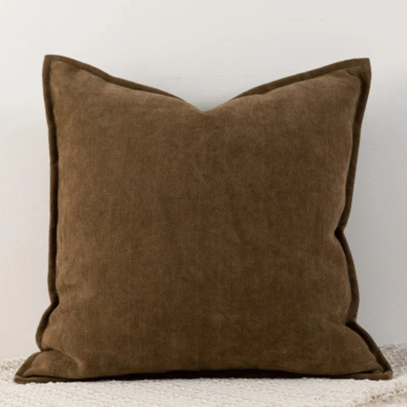 ChenilleCozy - Housse de coussin unie pour la décoration de la maison et de la chambre à coucher