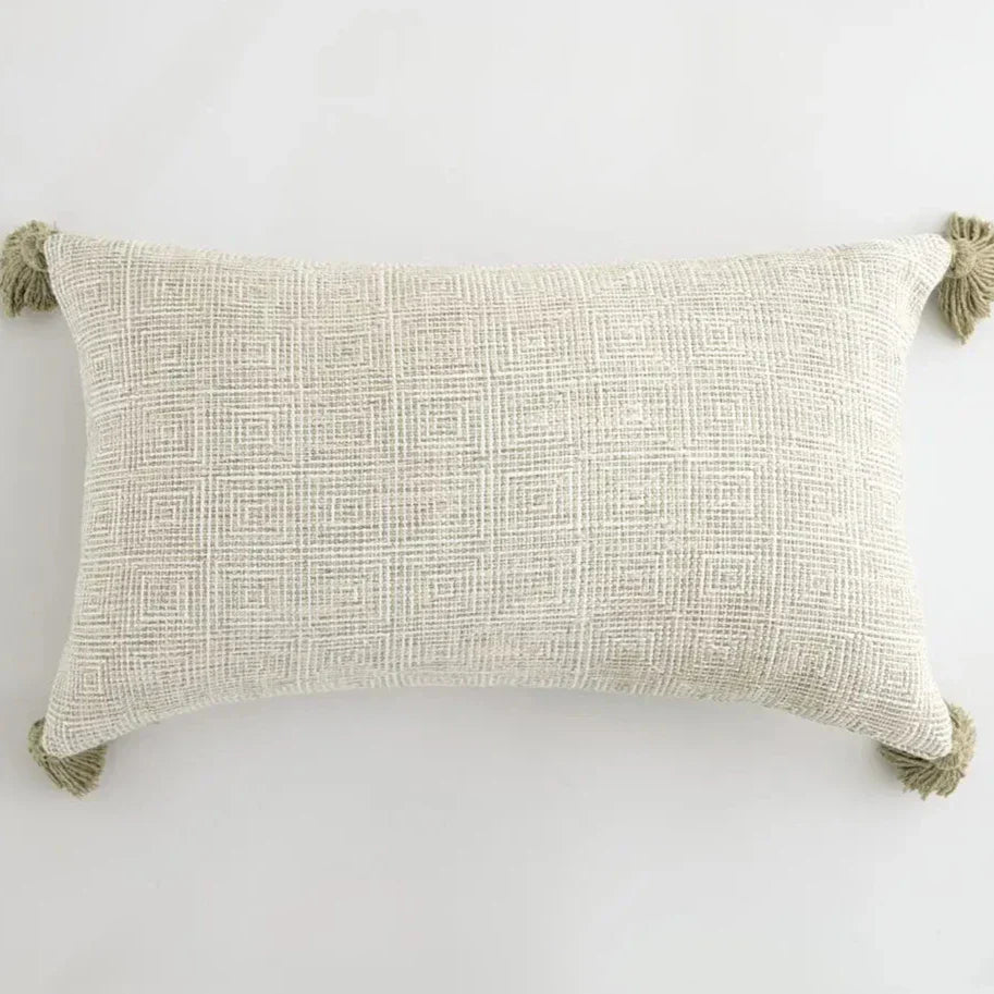 CreamCozy - Housse de coussin décorative avec lin