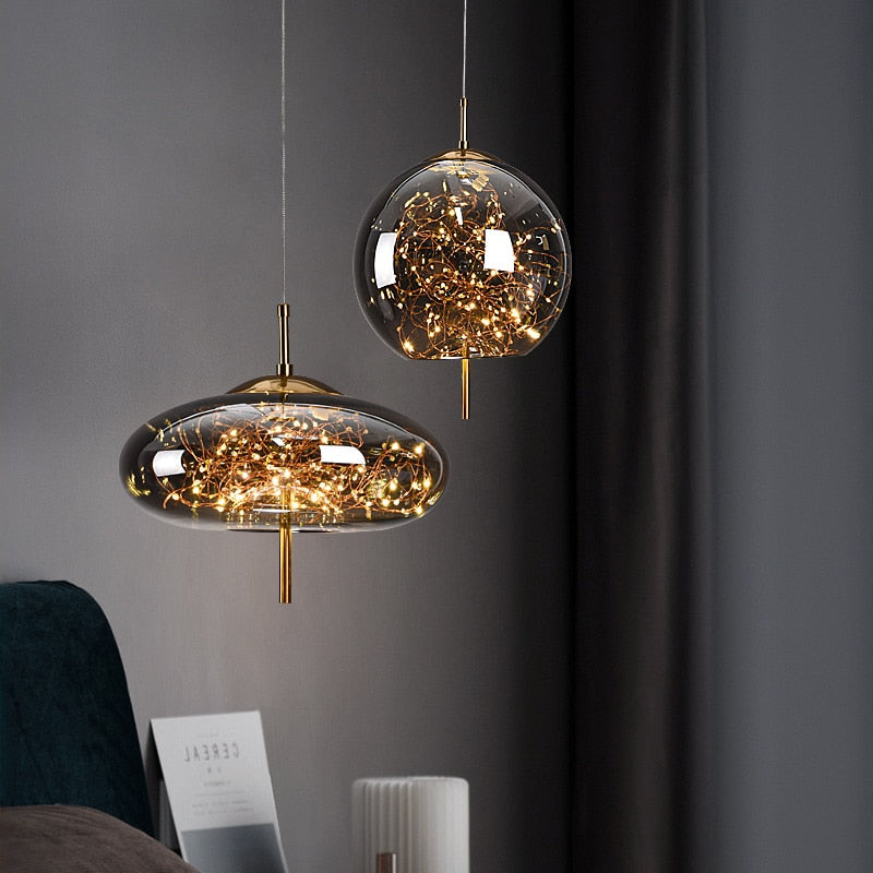 Haydée Glass Star Pendant Light -valaisin