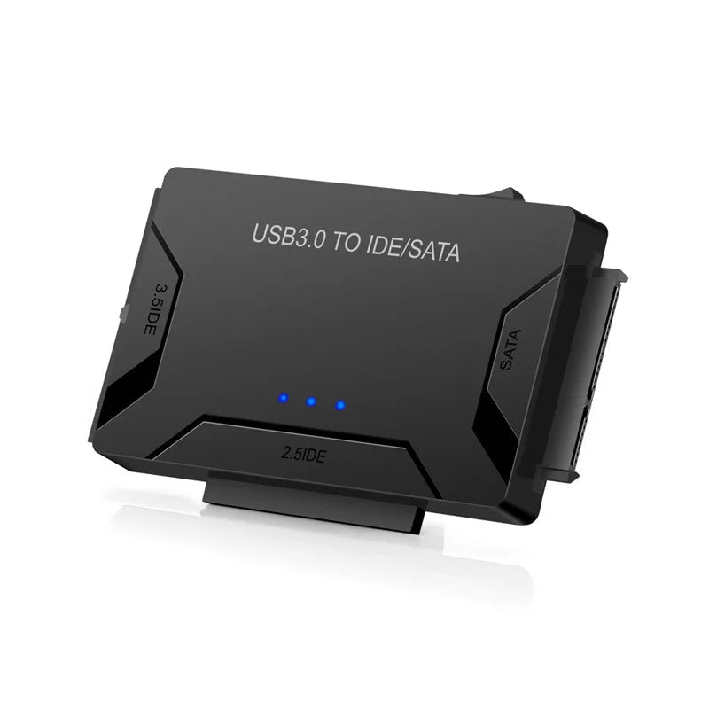 Adattatore SATA/IDE a USB 3.0 – Convertitore disco rigido per HDD SATA/IDE da 2,5/3,5 pollici, SSD, CD/DVD-ROM, supporta fino a 6 TB per PC e Mac