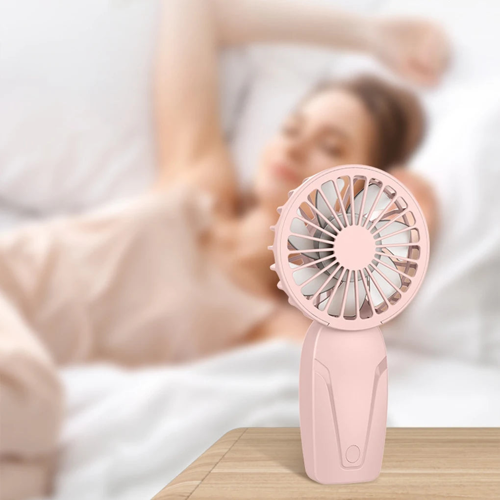 Sara Portable Mini Fan - USB Rechargeable, Lightweight & Cute for On-The-Go Cooling