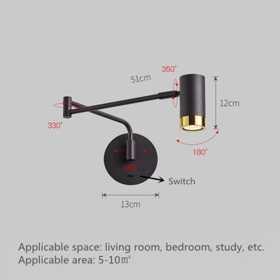 KIN Grace - Touch Sensor Seinävalot Säädettävä kääntövarsi