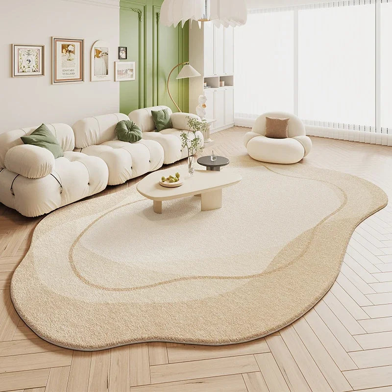 Sara's Green Cream Area Rug for Living Room & Bedroom - Soft, Fluffy, Anti-Slip