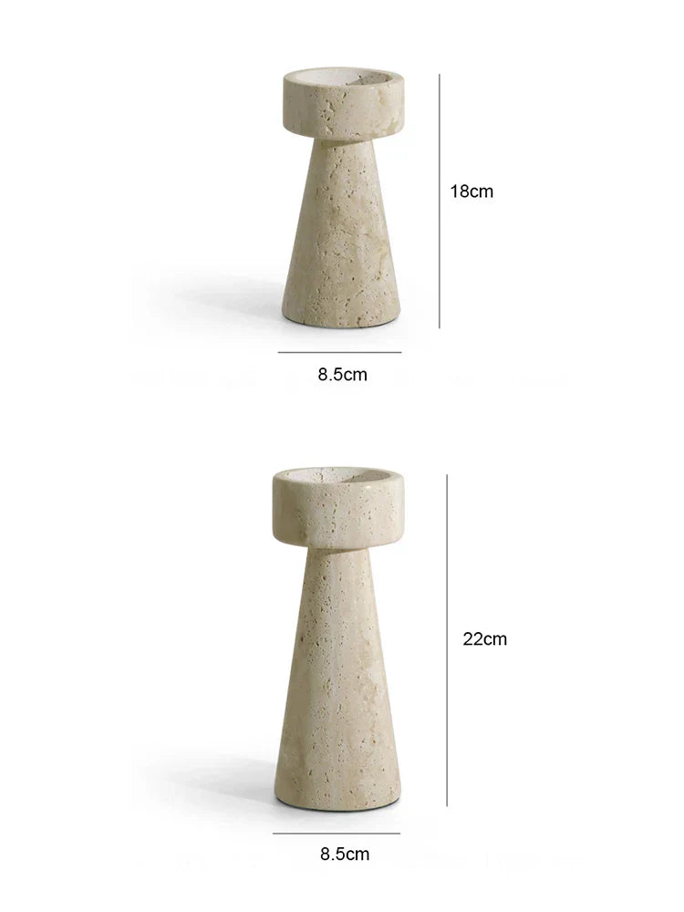 Travertine Stone Candle Holder /decor