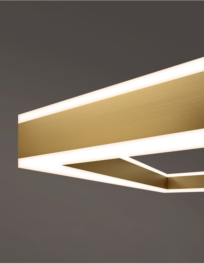 YLK Kare - Moderne led lysekrone for stue luksus kvadratisk design