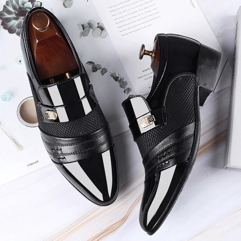 Classic Leather Slip-On Dress Oxfords