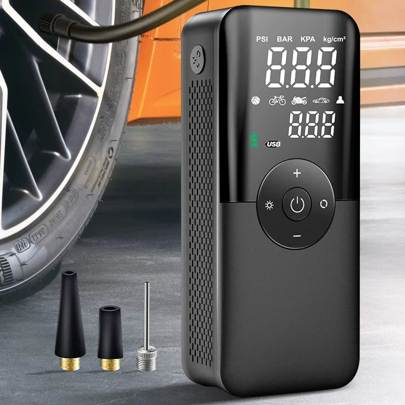 Compresseur d'air sans fil rechargeable - Gonflage ultra-rapide à 150 PSI pour voitures et vélos