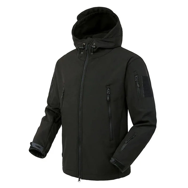 Militaire Shark Skin Soft Shell-jas - Tactische winddichte en waterdichte warme jas met capuchon