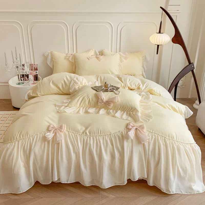 Chiffon Kant Romantische Beddengoedset