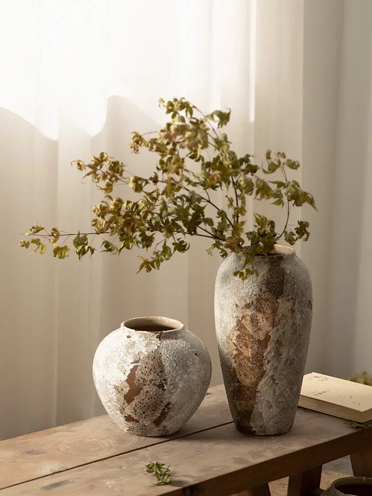 Meleret retro keramisk vase