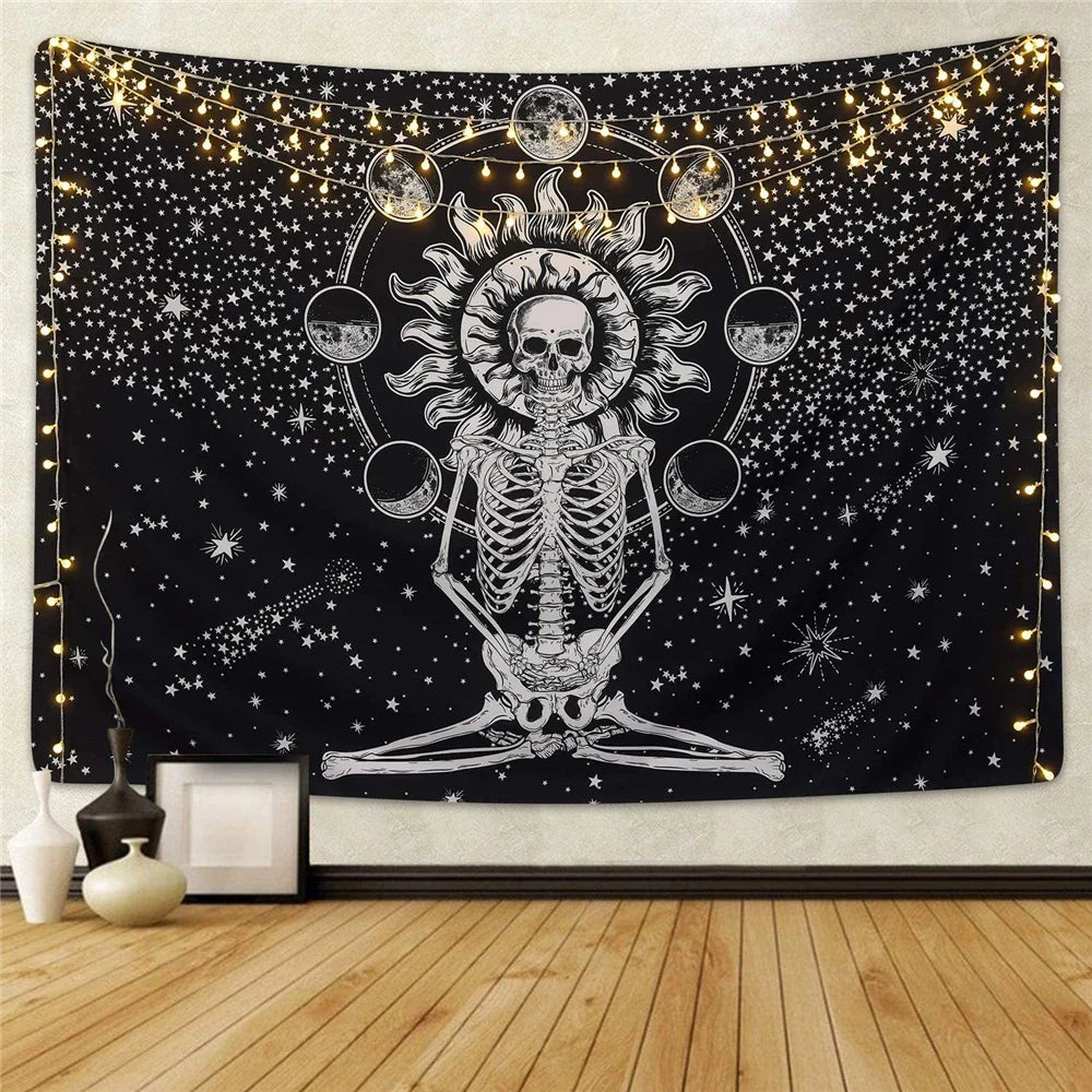 Skull Bryllup Tarot Tapestry