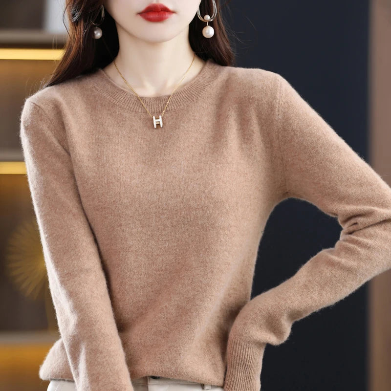 Claire: Cashmere-genser i 100 % ren ull for kvinner