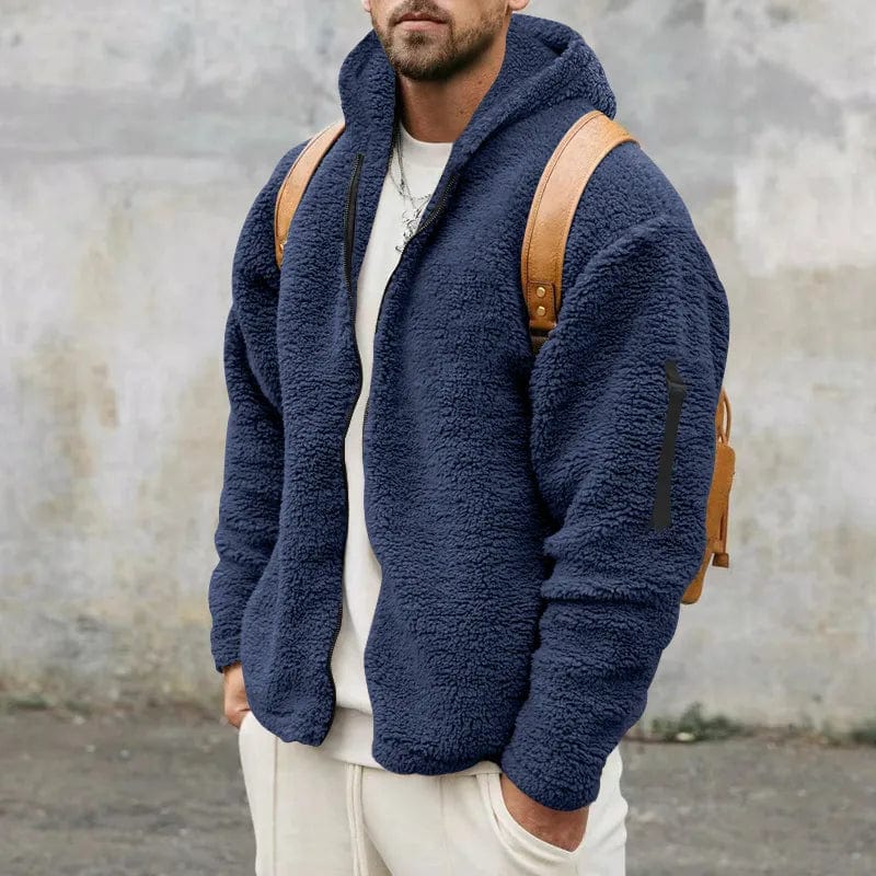 Niklas - Moderna giacca pullover in pile sherpa da uomo