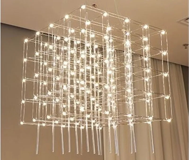 Starlight Rubik's Cube LED Pendant Light – Modern Luxury for Restaurants & Homes