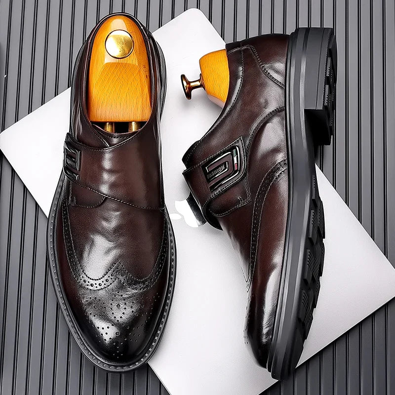 Chaussures d'affaires en cuir TitanCraft pour hommes