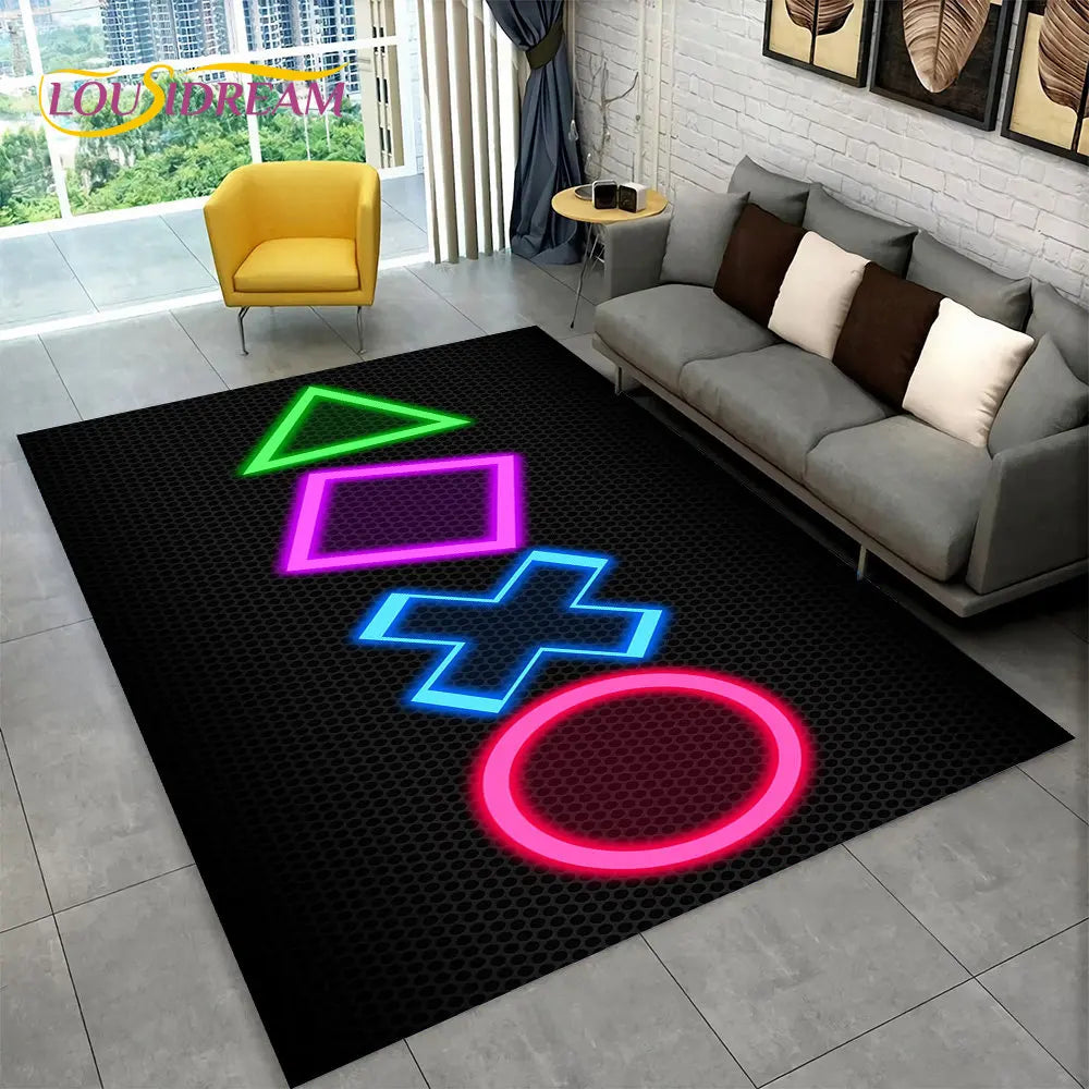 Alex 3D Cartoon Gamer Rug – Fun & Cozy Gamepad Carpet for Kids & Gamers