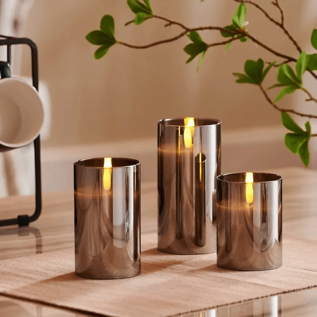 CANDLY™ set da tre: candele con fiamma a luce elettrica