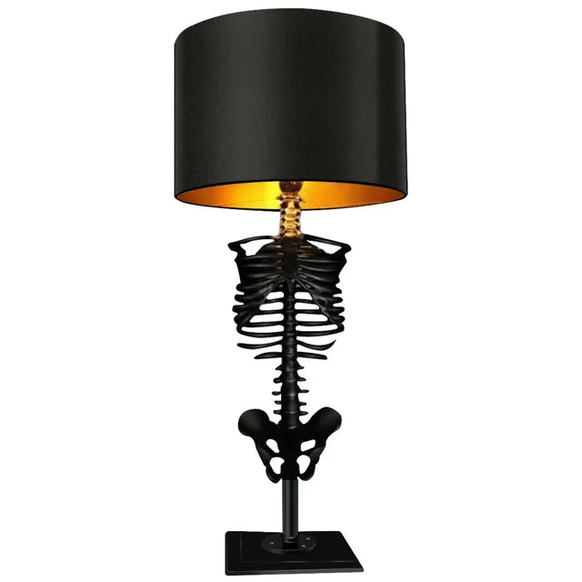 Lampe de table squelette gothique