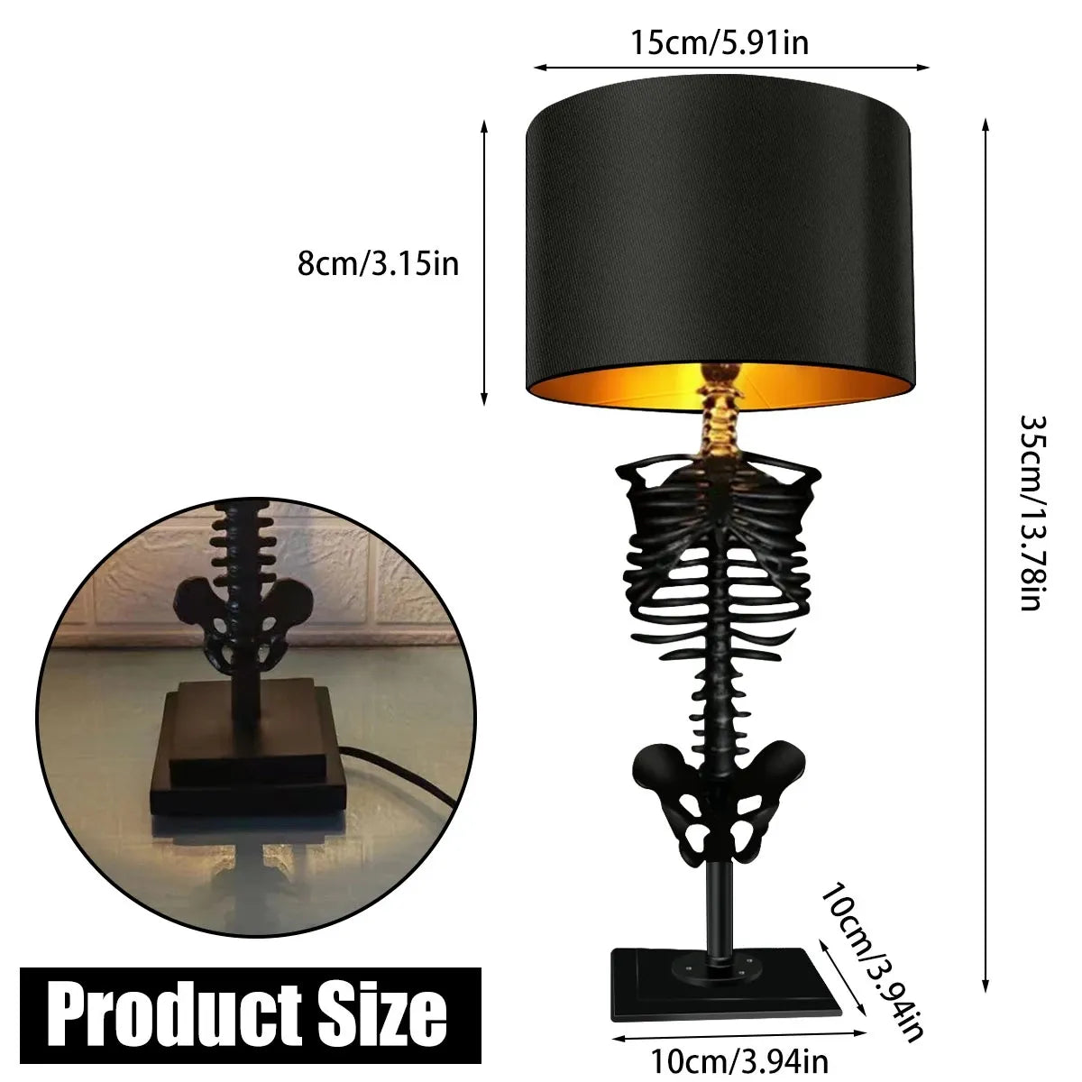 Gotische skelet tafellamp