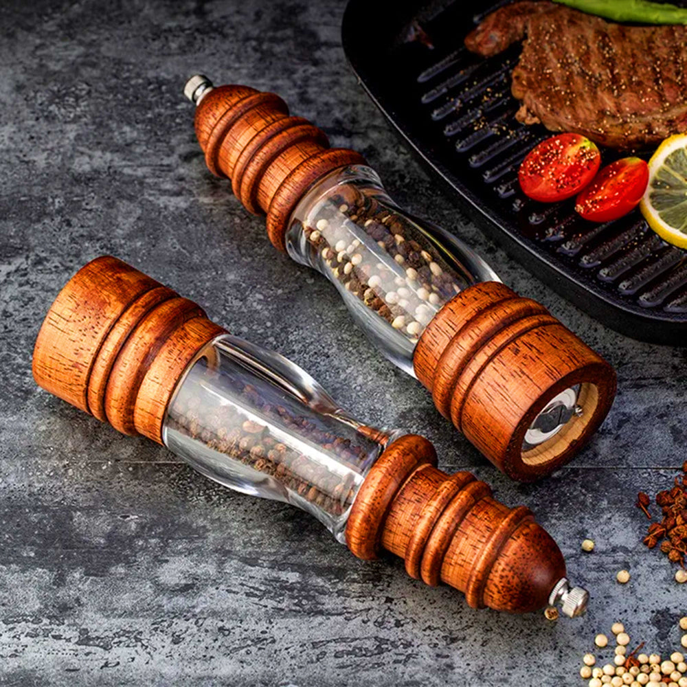 Solid Wood Salt and Pepper Grinders