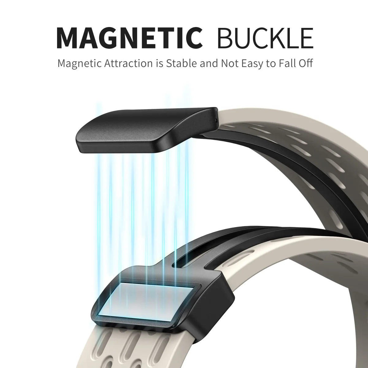 Magnetisches atmungsaktives Silikonarmband für die Apple Watch