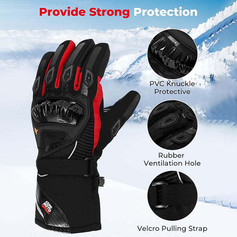 Wasserdichte Winter-Motorradhandschuhe | CE- und 2KP-Zulassung