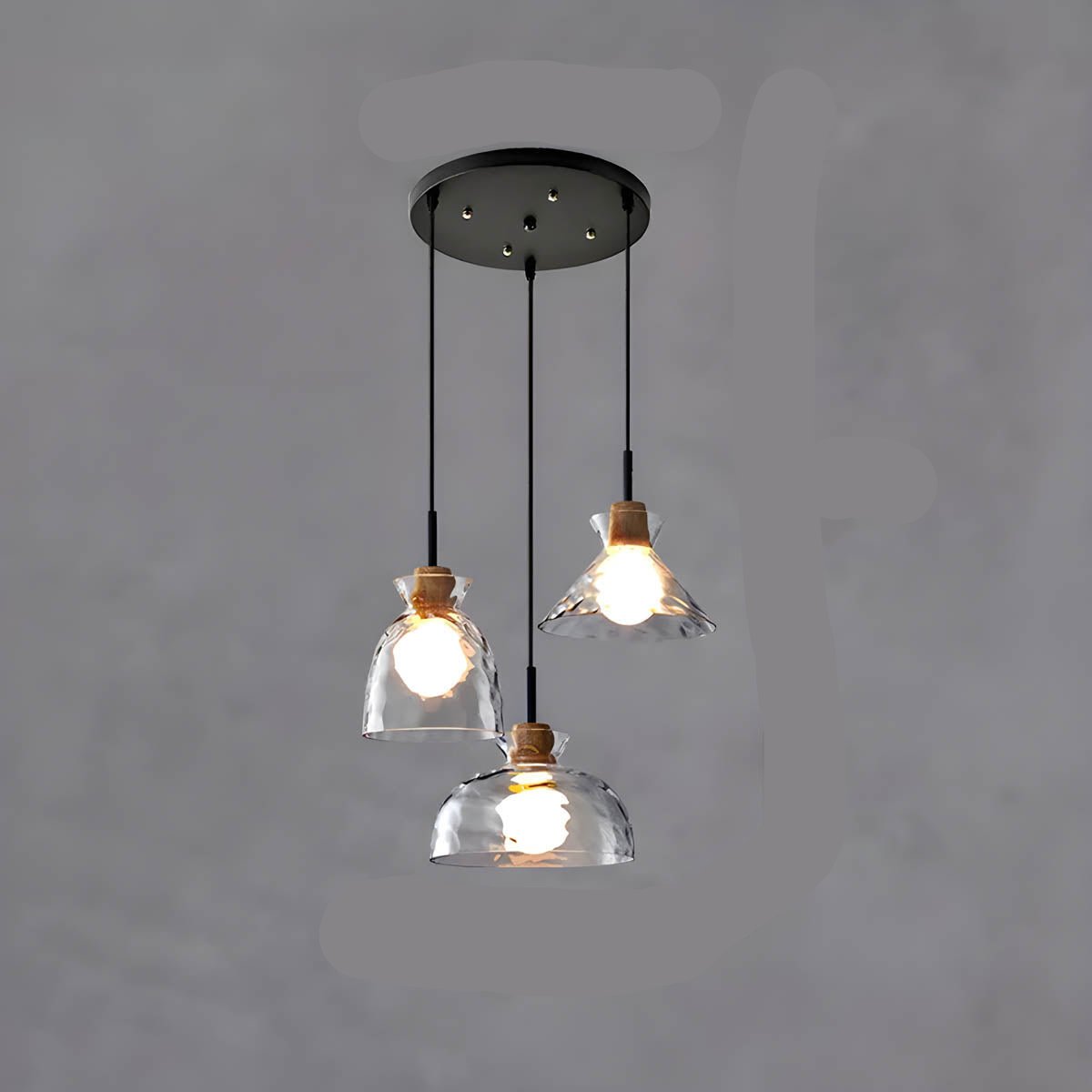 Rayonnement - Glass Chandelier for a Refined Atmosphere