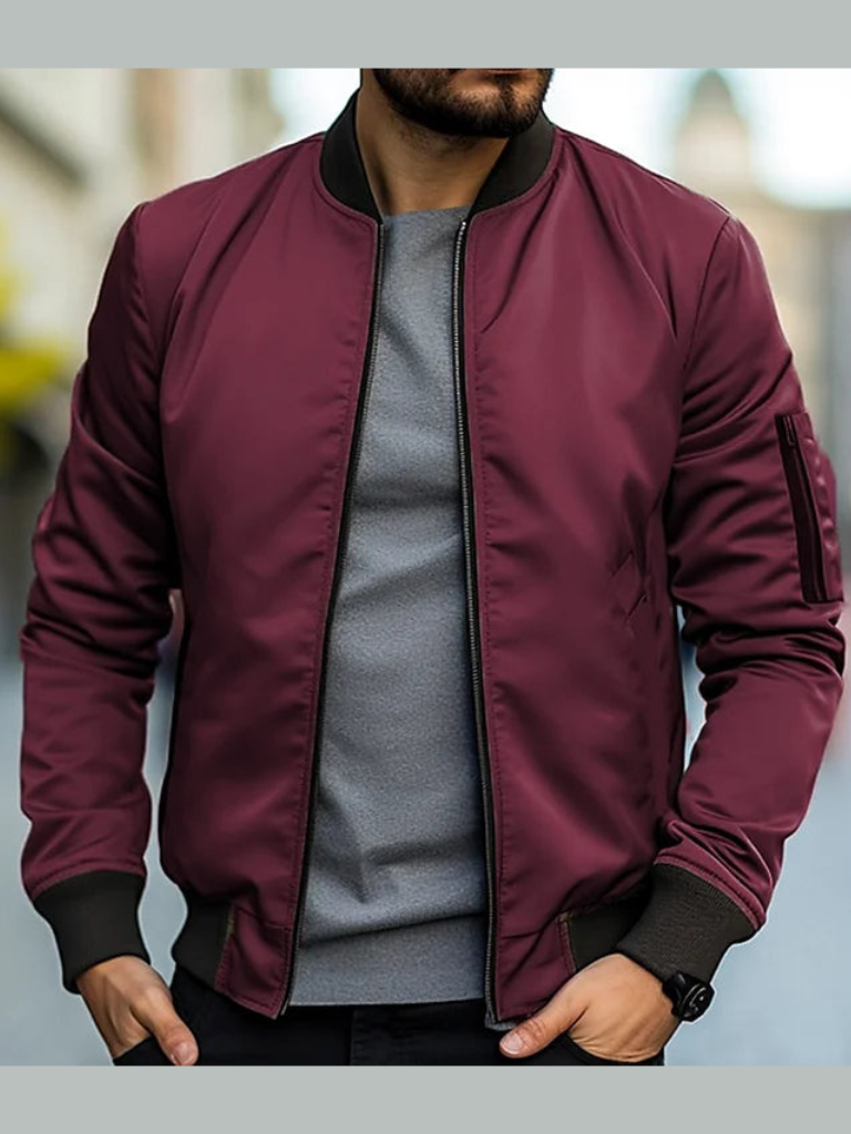 Chaqueta bomber clásica elegante para hombre