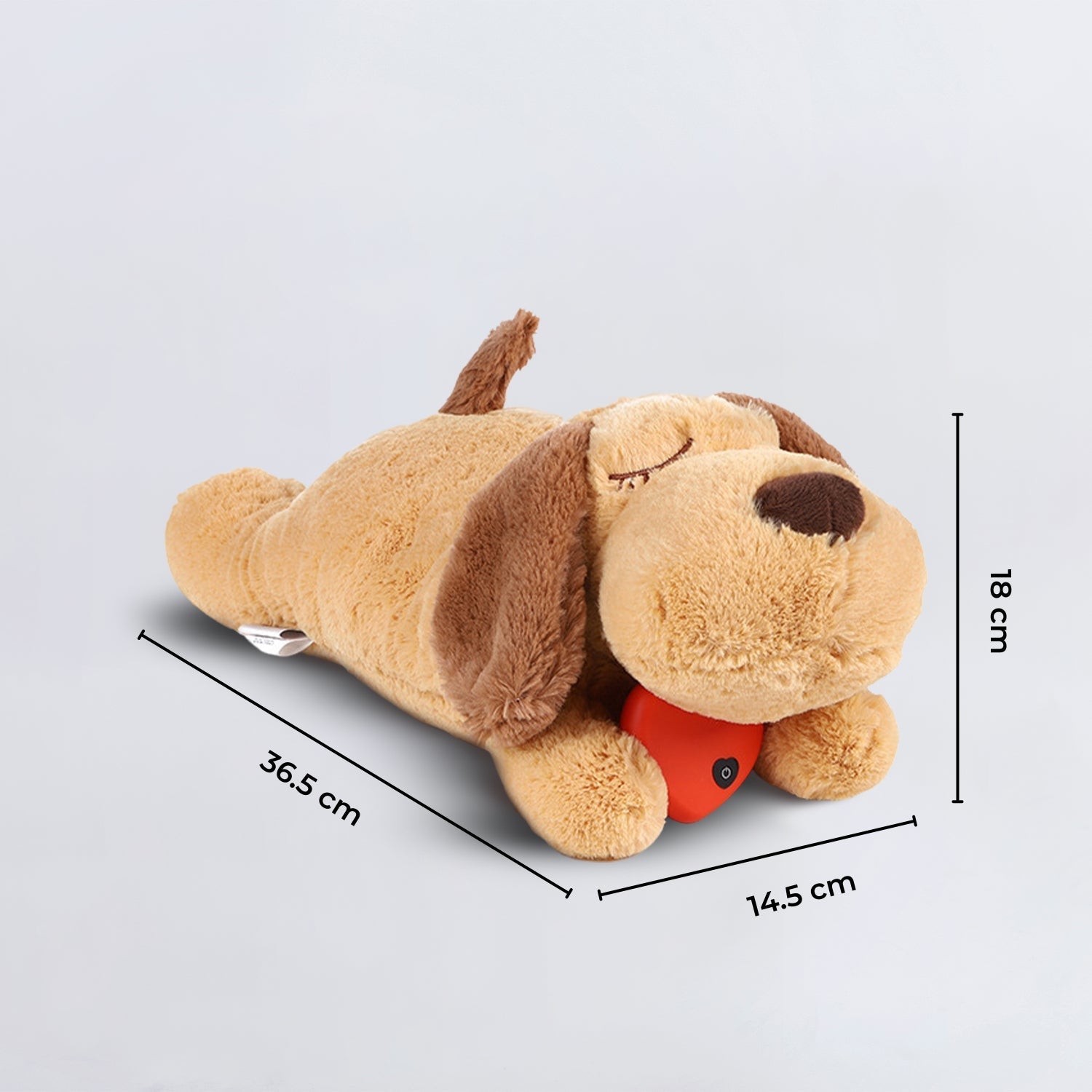 Jouet en peluche apaisant pour chien avec battement de cœur apaisant pour le confort du chiot